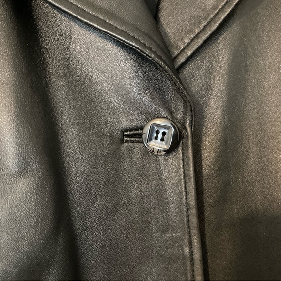 Vintage 90s Avenue Blazer Style Leather Jacket - Picture 6 of 13